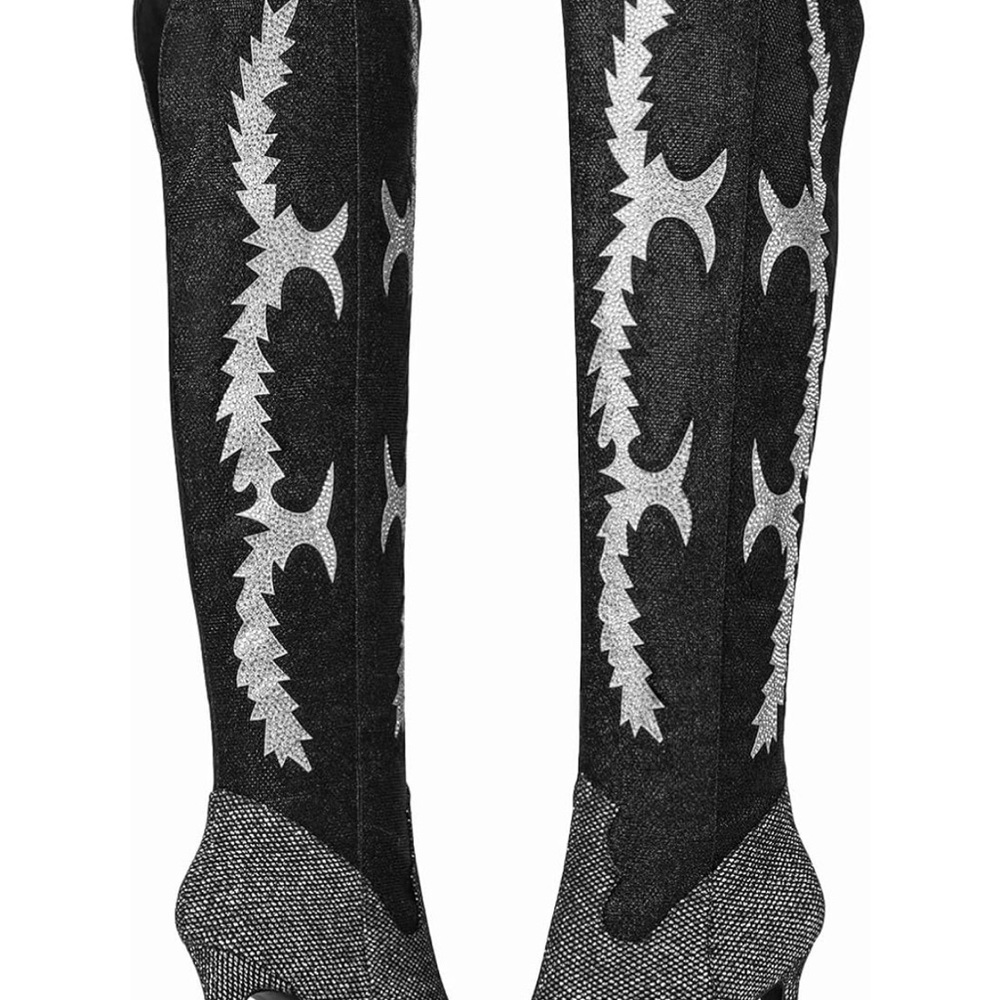 Gianni Bini Katyanna Wide Calf Over the Knee Rhinestone Heeled Boots